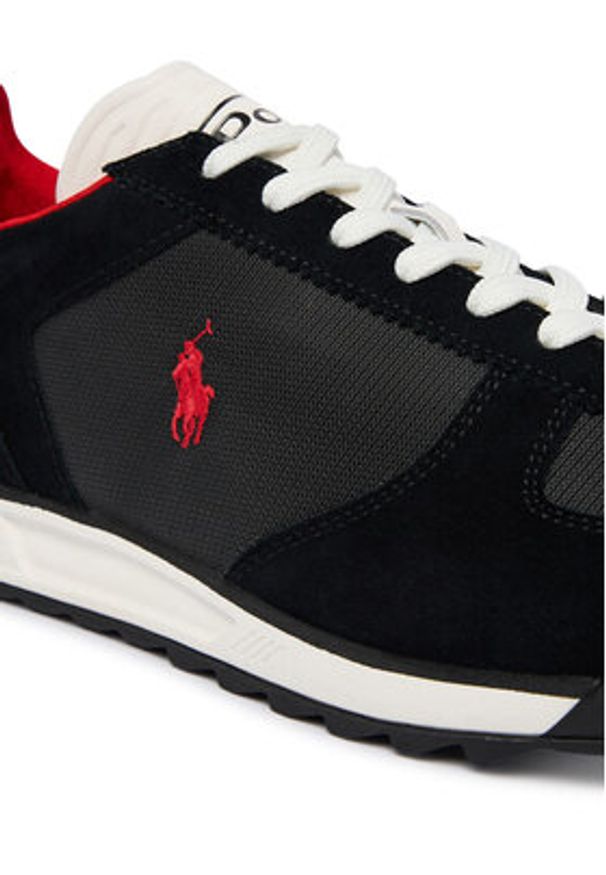 Polo Ralph Lauren Sneakersy 809974040004 Czarny. Kolor: czarny. Materiał: skóra, zamsz