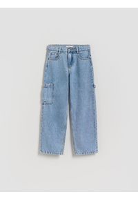 Reserved - Jeansy straight fit - niebieski. Kolor: niebieski