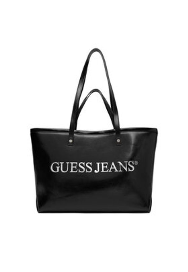 Guess Jeans Torebka CWBEO-GUESS-B-015-09 Czarny. Kolor: czarny. Materiał: skórzane