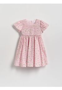 Reserved - Sukienka we wzory - pastelowy róż. Kolor: różowy. Materiał: tkanina #1