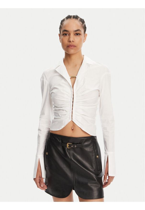 Versace Jeans Couture Koszula 78HAL203 Biały Slim Fit. Kolor: biały. Materiał: bawełna