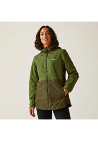 Regatta - Kurtka turystyczna przeciwdeszczowa damska Hamara IV wodoodporna. Kolor: zielony. Sport: turystyka piesza #1