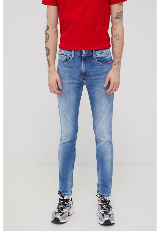 Tommy Jeans jeansy AUSTIN BF1231 DM0DM13206.PPYY męskie. Kolor: niebieski