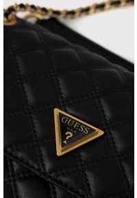 Guess torebka kolor czarny. Kolor: czarny. Materiał: pikowane. Rodzaj torebki: na ramię #5