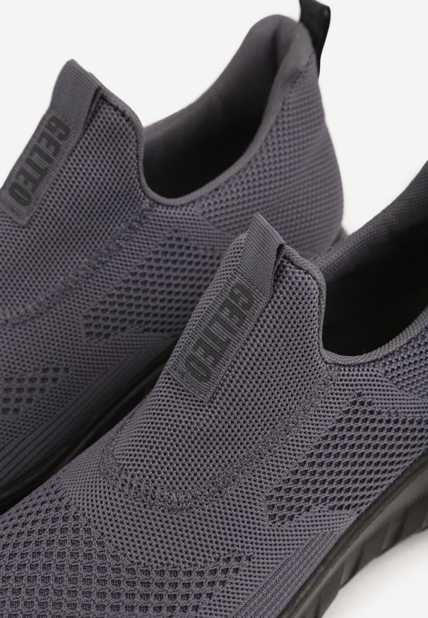 Born2be - Szare Buty Sportowe Sneakersy Ozdobione Napisem Gallego. Okazja: na co dzień. Kolor: szary. Wzór: aplikacja, napisy