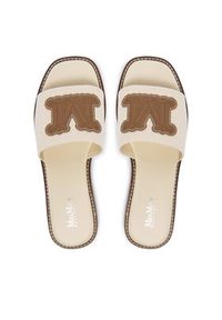 Max Mara Klapki 2616521039650 Brązowy. Kolor: brązowy. Materiał: materiał #2