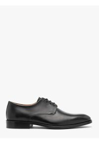 Ryłko - Eleganckie czarne półbuty sznurowane premium. Zapięcie: sznurówki. Kolor: czarny. Materiał: skóra. Styl: elegancki