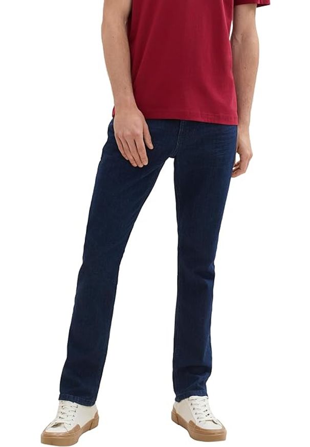 Męskie Spodnie Jeansowe Tom Tailor TOM TAILOR Josh slim Rinsed Blue Denim 1042340 10138