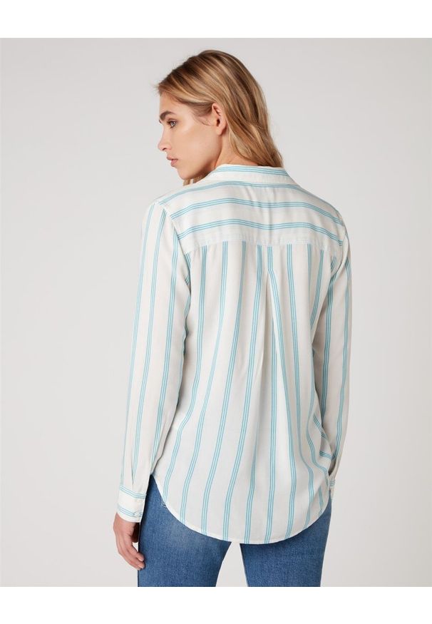 Wrangler - KOSZULA DAMSKA WRANGLER STRIPE SHIRT CARRIBEAN SEA W5R6TIB13 112130318
