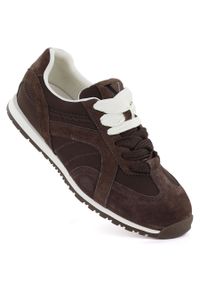 Skórzane półbuty damskie zamszowe brązowe Vinceza 86427. Okazja: na co dzień. Kolor: brązowy. Materiał: skóra. Styl: casual, sportowy #1