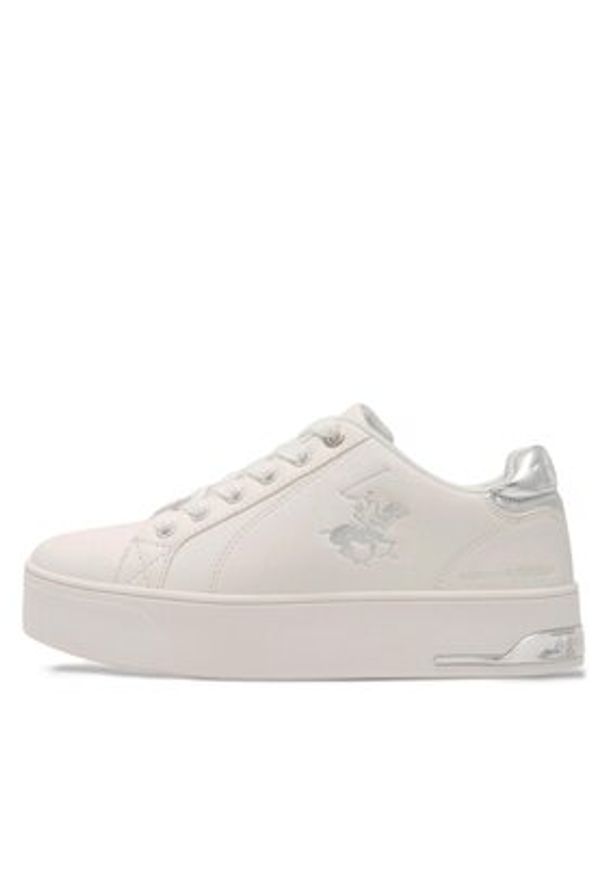 Beverly Hills Polo Club Sneakersy WAG1215004A Biały. Kolor: biały. Materiał: skóra