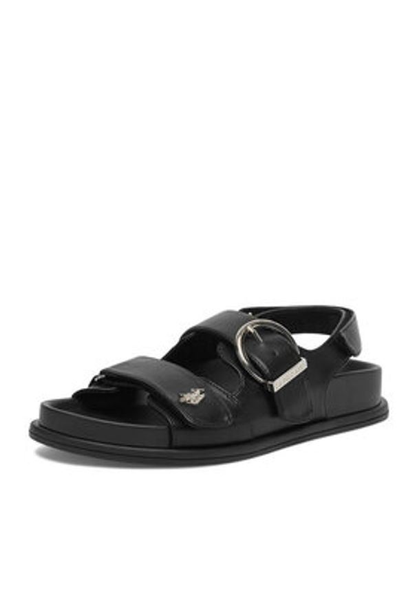U.S. Polo Assn. Sandały EO-EDITH001W/6Y1 Czarny. Kolor: czarny. Materiał: skóra