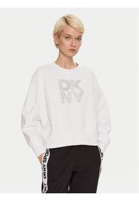 DKNY Sport Bluza DP4T9968 Biały Loose Fit. Kolor: biały. Materiał: syntetyk. Styl: sportowy