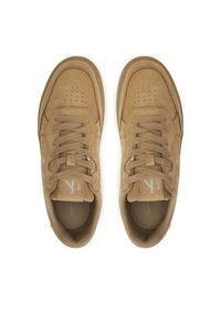 Calvin Klein Jeans Sneakersy Classic Cupsole Wave Mg Cs YM0YM01256 Beżowy. Kolor: beżowy. Materiał: skóra #4