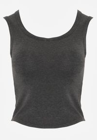 Born2be - Szary Dopasowany Top Bez Rękawów z Wiskozy z Kwadratowym Dekoltem Madu. Okazja: na spacer. Typ kołnierza: dekolt kwadratowy. Kolor: szary. Materiał: wiskoza. Długość rękawa: bez rękawów. Sezon: lato. Styl: elegancki, klasyczny #6