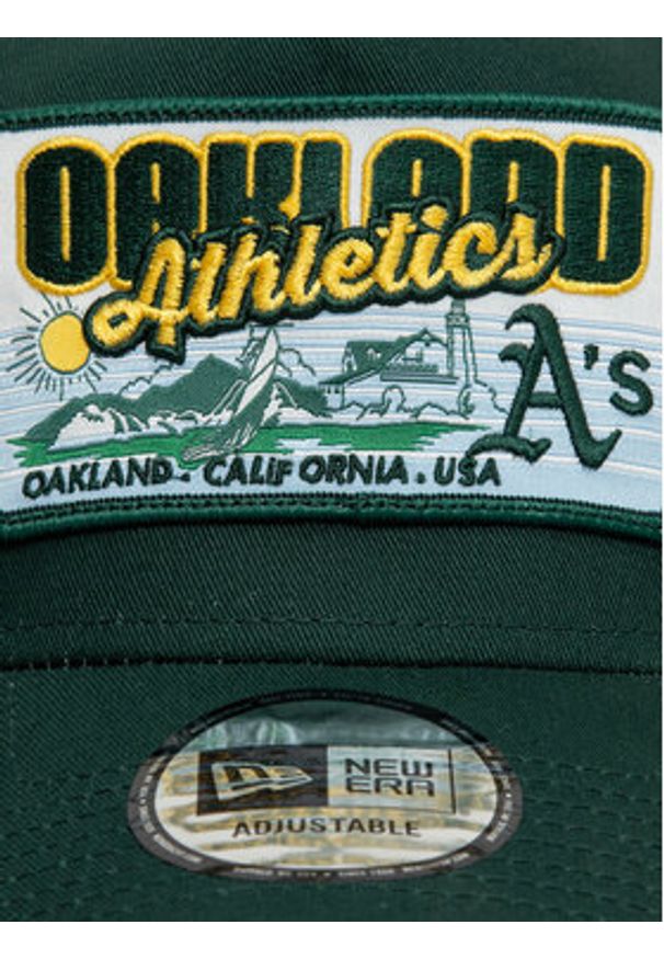 New Era Czapka z daszkiem Mlb Patch Trucker Oakland Athletics 60595258 Zielony. Kolor: zielony. Materiał: materiał, bawełna