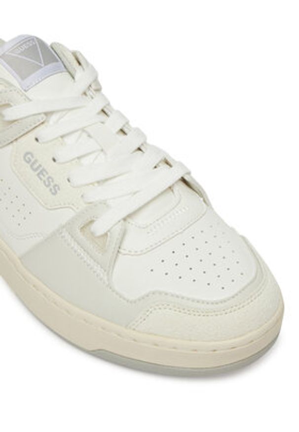 Guess Sneakersy FMJVIN PEL12 Écru. Materiał: skóra