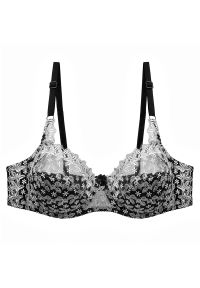 Intica - Koronkowy biustonosz półprzezroczysty na co dzień i specjalne okazje Monique. Kolor: wielokolorowy. Materiał: koronka. Wzór: koronka