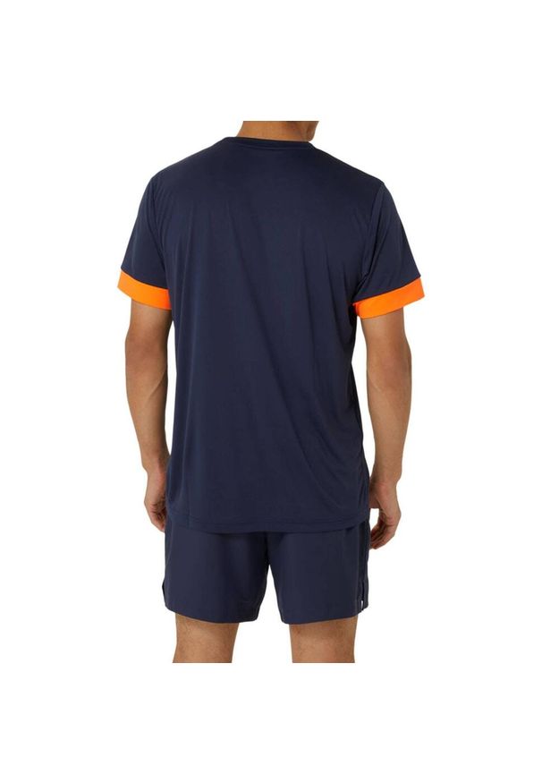 Koszulka treningowa męska Asics Court Ss Top. Kolor: wielokolorowy. Długość rękawa: krótki rękaw. Długość: krótkie