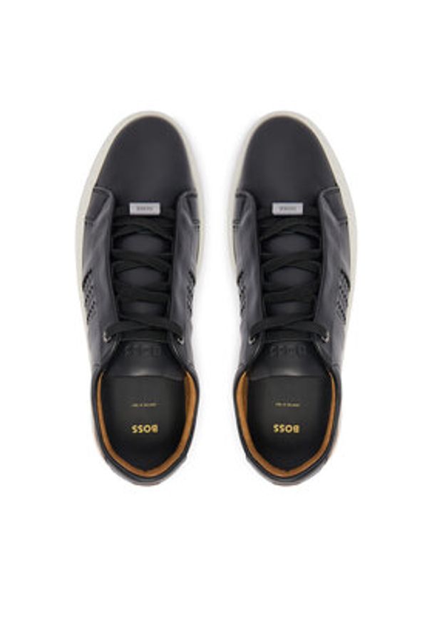 BOSS Sneakersy Gary 50555667 Czarny. Kolor: czarny. Materiał: skóra