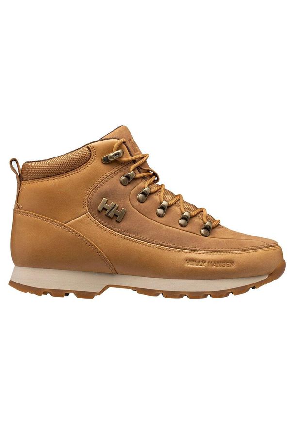 Buty zimowe damskie Helly Hansen THE FORESTER. Wysokość cholewki: za kostkę. Zapięcie: sznurówki. Kolor: beżowy, brązowy, wielokolorowy. Materiał: materiał, tkanina, syntetyk. Szerokość cholewki: normalna. Sezon: zima. Sport: turystyka piesza