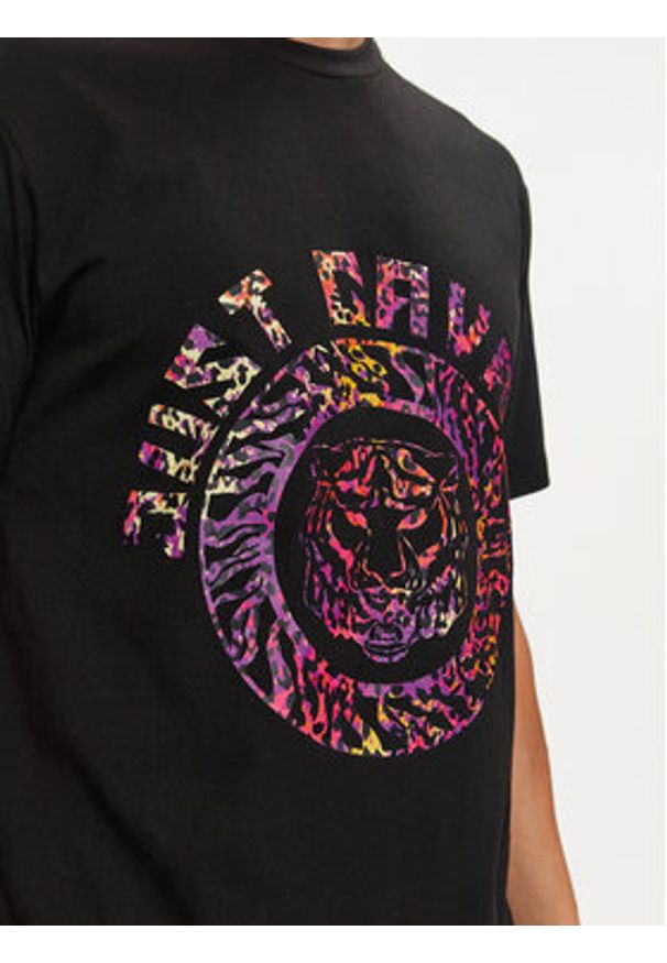 Just Cavalli T-Shirt 76OAHC17 Czarny Regular Fit. Kolor: czarny. Materiał: bawełna