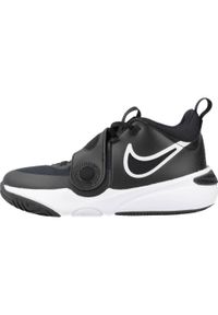 Buty koszykarskie dla dzieci Nike Team Hustle D 11 Jr. Zapięcie: rzepy. Kolor: czarny. Materiał: guma, materiał, tkanina, syntetyk. Szerokość cholewki: normalna