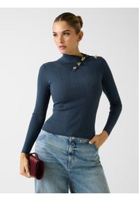 Guess Sweter W6RR07 Z2YK2 Niebieski Regular Fit. Kolor: niebieski. Materiał: wiskoza #1