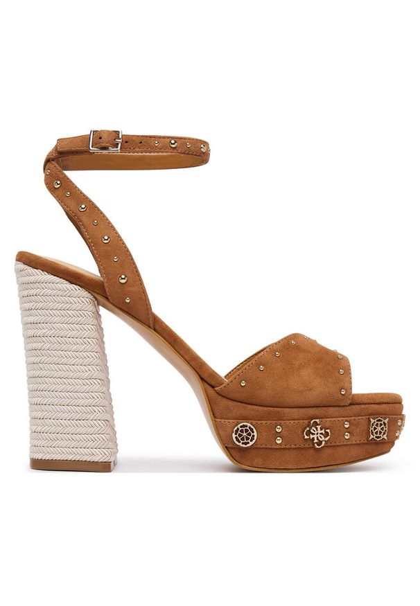 Sandały Guess. Kolor: brązowy