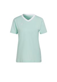 Koszulka piłkarska damska Adidas Entrada 22 Jersey. Kolor: niebieski, zielony, turkusowy, wielokolorowy. Materiał: jersey. Sport: piłka nożna