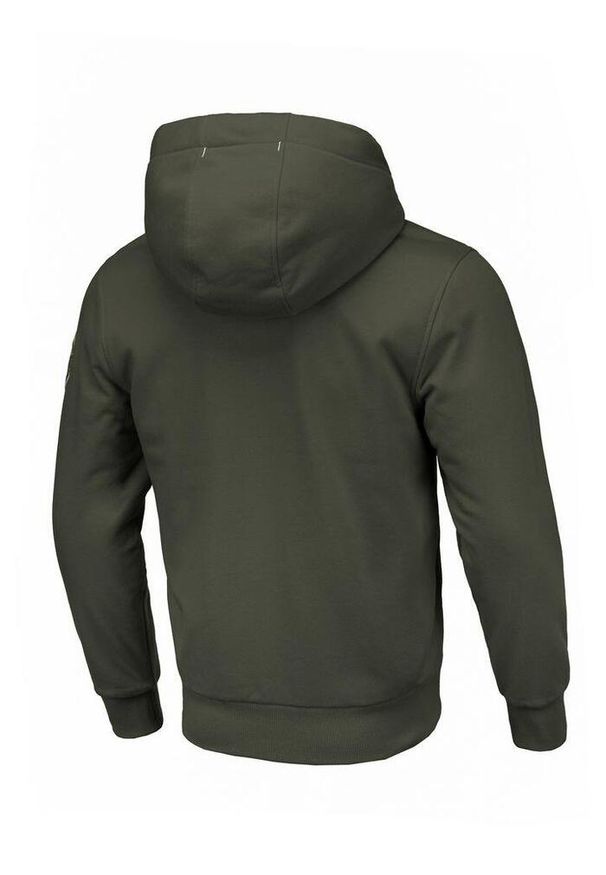 PITBULL - Bluza męska Pitbull rozpinana z kapturem Sherpa Ruffin II. Typ kołnierza: kaptur. Kolor: zielony