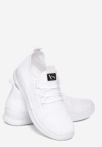 Born2be - Białe Buty Sportowe Westtide. Nosek buta: okrągły. Zapięcie: bez zapięcia. Kolor: biały. Materiał: materiał. Szerokość cholewki: normalna. Wzór: aplikacja #5