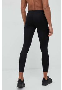 4f - 4F legginsy treningowe kolor czarny gładkie. Kolor: czarny. Materiał: skóra, materiał. Wzór: gładki #2