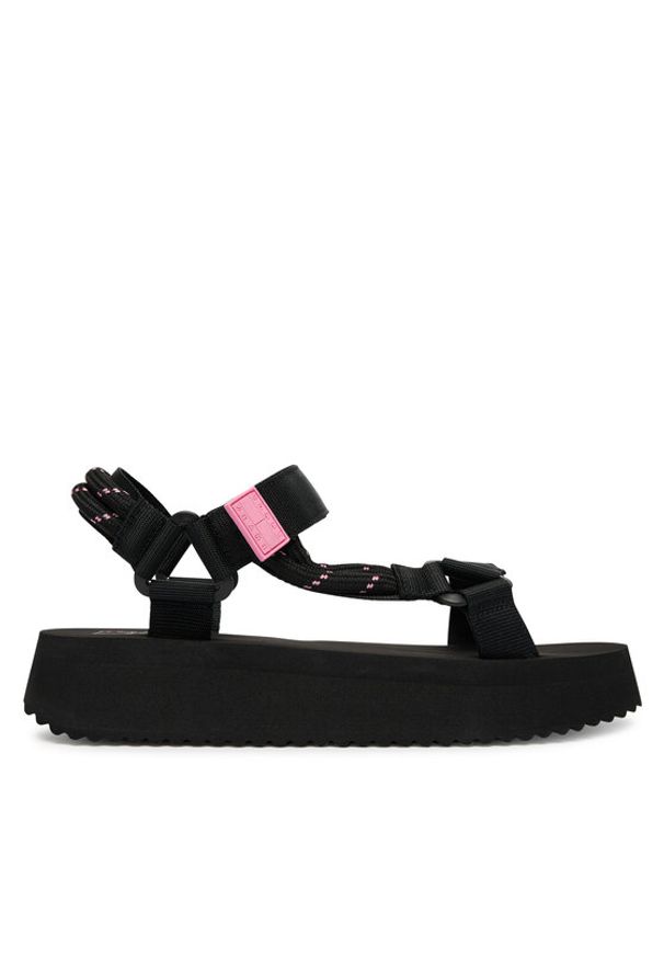 Tommy Jeans Sandały Tjw Eva Rope Sandal EN0EN02970 Czarny. Kolor: czarny. Materiał: materiał