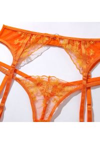 Intica - Komplet bielizny z delikatnych materiałów na romantyczne wieczory Katyusha. Kolor: pomarańczowy. Materiał: materiał #6