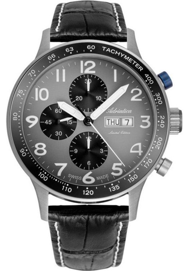 Zegarek Adriatica Zegarek męski Adriatica A1963.4227A czarny. Kolor: czarny