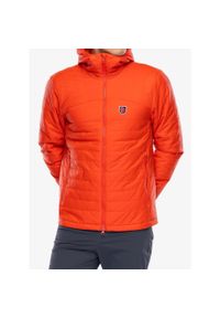 Fjällräven - Kurtka ocieplana męska Fjallraven Expedition X-latt Hoodie. Kolor: pomarańczowy. Materiał: puch. Sport: turystyka piesza