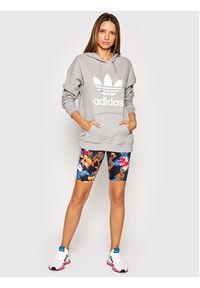 Adidas - adidas Bluza adicolor Trefoil H33589 Szary Relaxed Fit. Kolor: szary. Materiał: bawełna #4