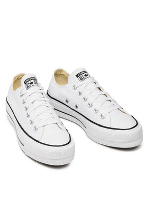 Converse Trampki Chuck Taylor All Star Lift Ox 560251C Biały. Kolor: biały. Materiał: materiał