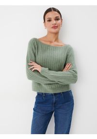 Mohito - Dzianinowy sweter - Zielony. Kolor: zielony. Materiał: dzianina #2