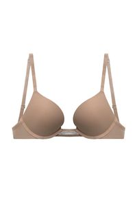 Intica - Biustonosz push-up modelujący z elastycznego materiału na co dzień i wyjątkowe okazje Nives. Kolor: beżowy. Materiał: materiał. Rodzaj stanika: push-up