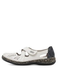 Rieker Półbuty 46375-60 Biały. Kolor: biały. Materiał: skóra #5