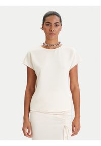 Patrizia Pepe Bluzka 8C0848/A701-W409 Écru Regular Fit. Materiał: syntetyk #1