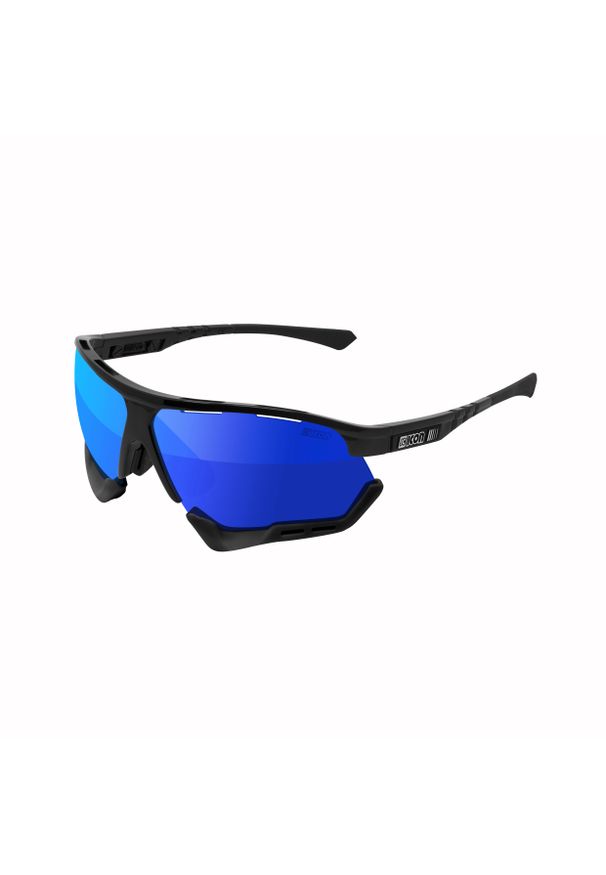 SCICON SPORTS - Okulary Scicon Aerocomfort XL SCNPP black gloss. Kolor: niebieski