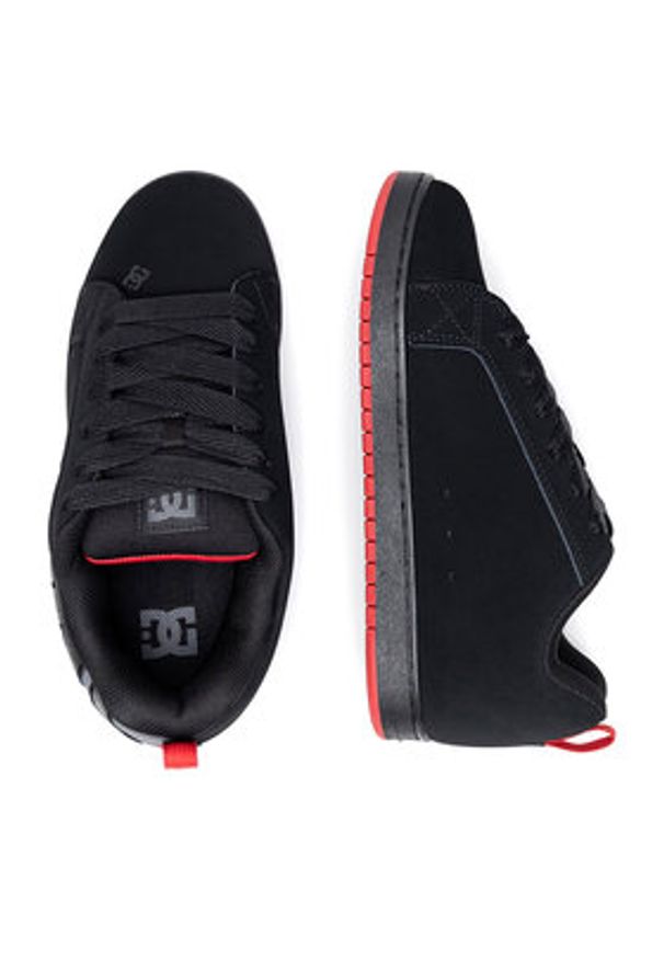 DC Shoes Sneakersy COURT GRAFFIK SQ ADYS100442-BYR Czarny. Kolor: czarny. Materiał: skóra