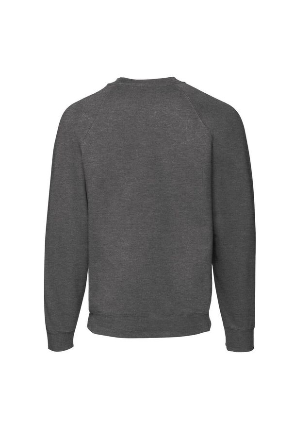 FRUIT OF THE LOOM - Klasyczna Bluza Raglanowa Unisex Dla Dorosłych. Kolor: szary. Długość rękawa: raglanowy rękaw