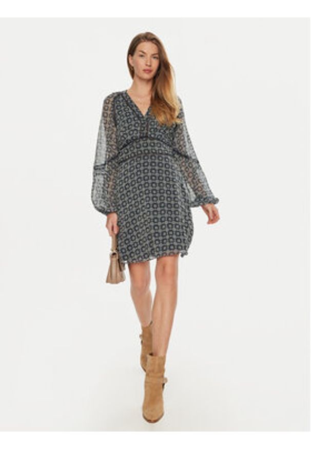 Guess Sukienka codzienna Yvette W4BK29 WDW82 Niebieski Regular Fit. Okazja: na co dzień. Kolor: niebieski. Materiał: syntetyk. Typ sukienki: proste. Styl: casual