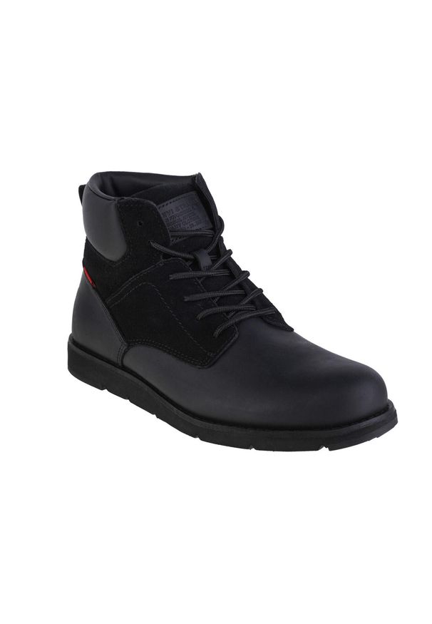 Levi's® - Buty Levi's czarne skórzane Jax Plus. Okazja: na co dzień. Kolor: czarny. Materiał: skóra. Sezon: zima