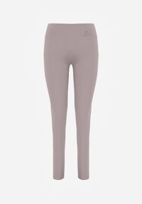 Born2be - Jasnoszare Legginsy w Stylu Basic z Wyszczuplającym Pasem Samertes. Okazja: do pracy, na co dzień, na spacer. Stan: podwyższony. Kolor: szary. Długość: krótkie. Styl: casual #7