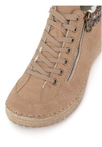 Rieker Półbuty 50903-20 Beżowy. Kolor: beżowy. Materiał: skóra #3